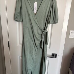 EverNew Sage Green Midi Dress
